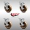 Service Caster 5 Inch SS High Temp Phenolic Swivel Top Plate Caster Set with Brake SCC SCC-SS20S514-PHSHT-TLB-4 - alternate 5